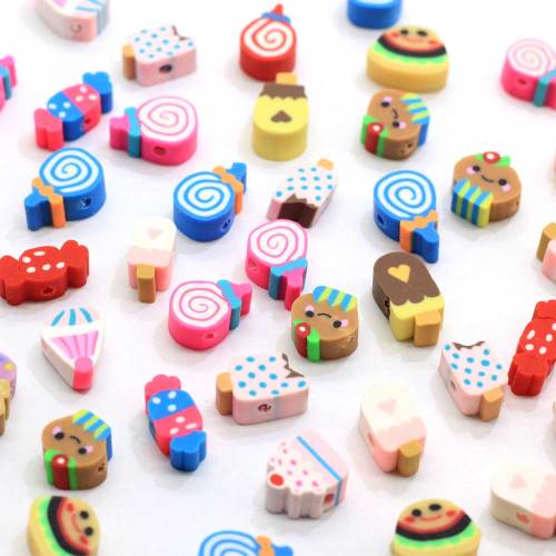 Leuke Dessert Kralen Candy Lollipop Popsicle Mix Polymeer Klei Kralen Voor DIY Sieraden Maken