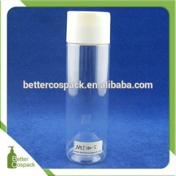 8oz transparent plastic cylinder bottle