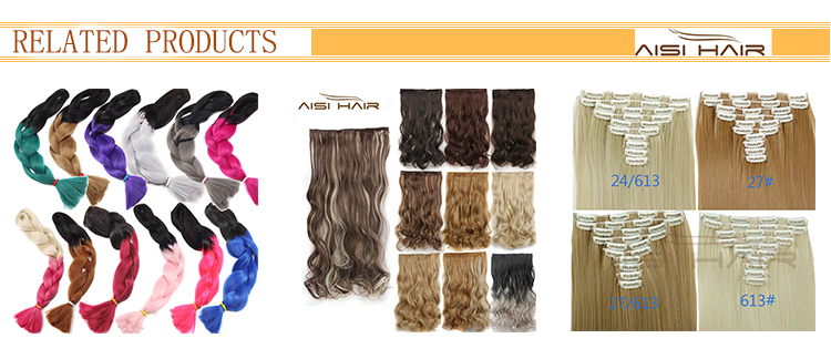 Aisi Hair Jumbo Braiding Hair Extension YAKI Straight Expression Braid Hair Heat Resistant Fiber Hairpieces