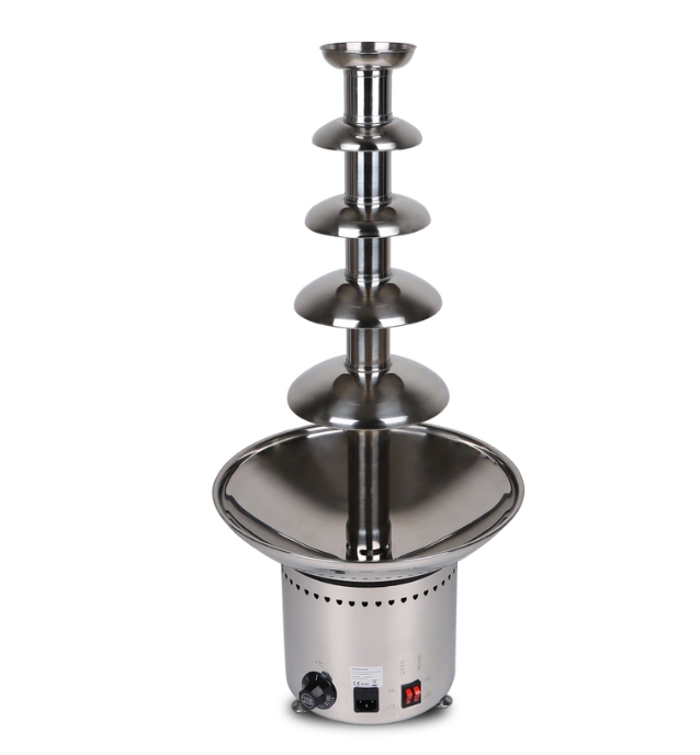 Commercial Electric 5 Tiers Stainless Steel Chocolate Fondue Fountain Sales