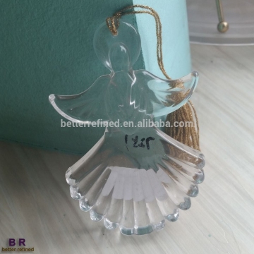 Clear Glass Angel Hanging Ornament