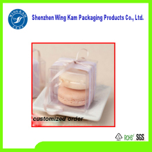 Plastic PET transparent luxury food stand cake boxe package with factory price
