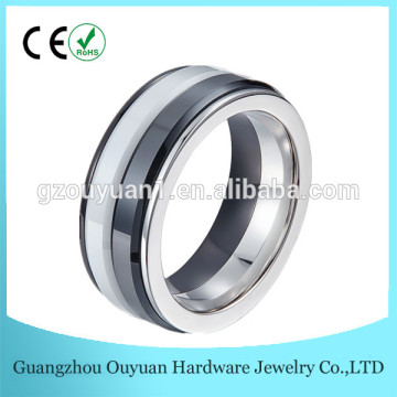 Hot selling good quality ceramic ring white, stainless steel jewelry ring, ceramic jewelry wholesale