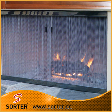 Wholesale black steel fireplace mesh