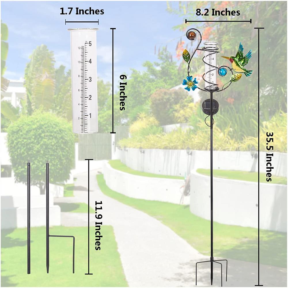 35 &#39;&#39; Hummingbird Rain Gauge กลางแจ้ง