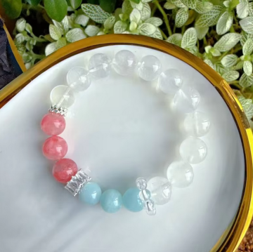 Aquamarine Crystal Combination Style Bracelets