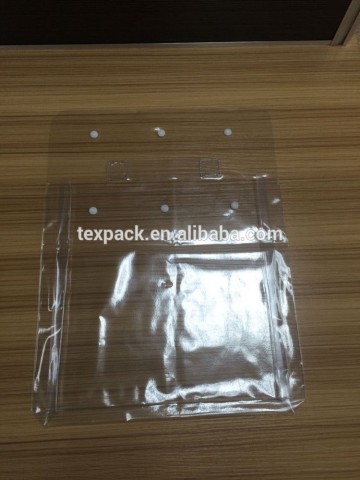 Clear PVC bags with snaps buttons for sheet packaging