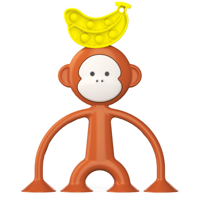 مخصص القرد البوب ​​سيليكون مفتاح مفاتيح تململ ألعاب الحسية