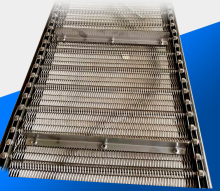 Efficient wire mesh belts for food industry