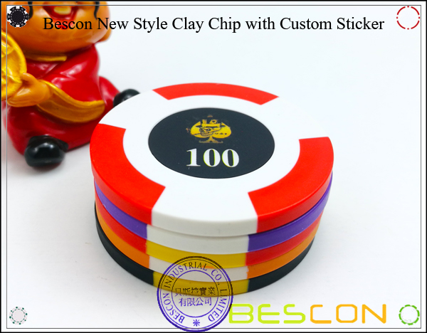 Bescon New Style Clay Chip with Custom Sticker-8