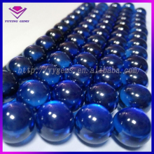 Round 12mm Sapphire Blue CZ Ball Gemstone Earring Cubic Zirconia