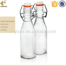 Clear Empty Glass Soda Bottle