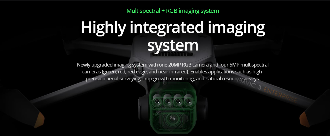 DJI Mavic 3M Combines an RGB Camera with a Multispectral camera VS P4 Multispectral
