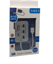 HUB Card Reader: All-in-One Universal SD, TF, MS Card High-Speed Transmission Splitter for Camera