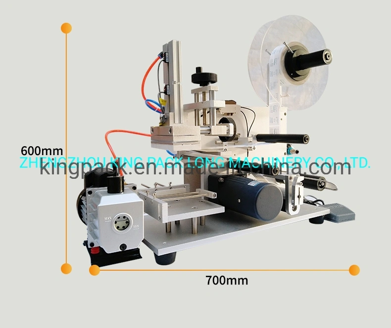 Semi Automatic Flat Bottle Labeler Labeling Capping Packing Machine with Ce
