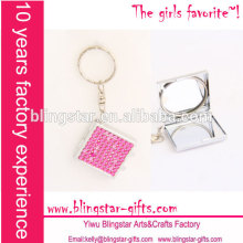 beaded digital photo frame mirror keychain