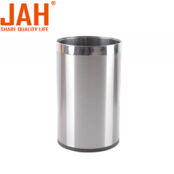 JAH Decorative Metal Small Trash Can Wastepaper Basket