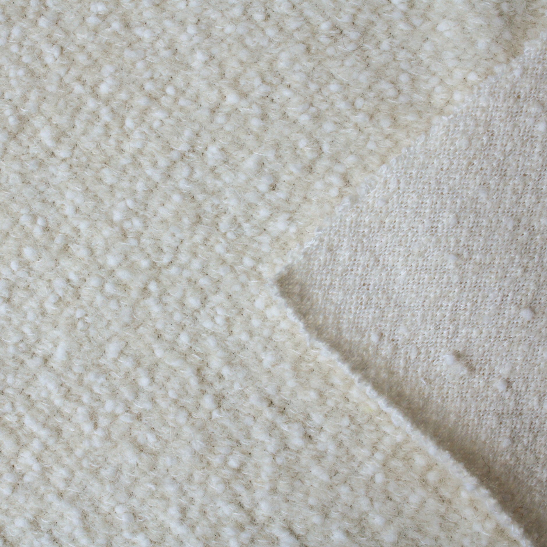 vải thiết kế chấm len wool dot design fabric