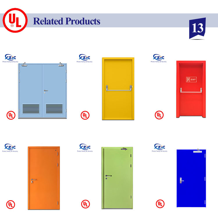 Price of fire rated doors UL hollow metal fire door