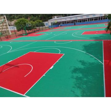 Suelo plástico de la cancha de baloncesto del patio trasero de Enlio