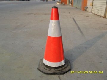 best selling 750mm Traffic White Reflective Collar Traffic Cones, rubber road cone,cone on the road