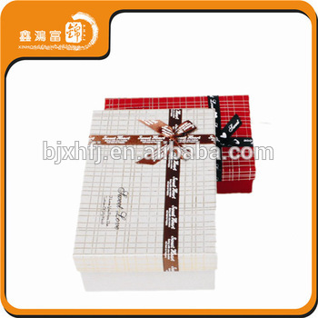 Chinese new products gift box with ribbon