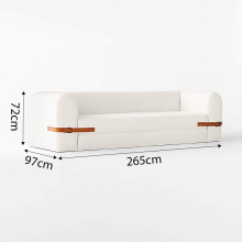 Multi-Function Sofa Bed Fabric Sleeper Alesso Snow White Performance Fabric Sleeper Sofa