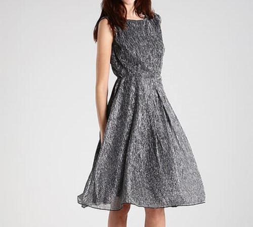 Anpassad högkvalitativ silverfärgklänning klänning