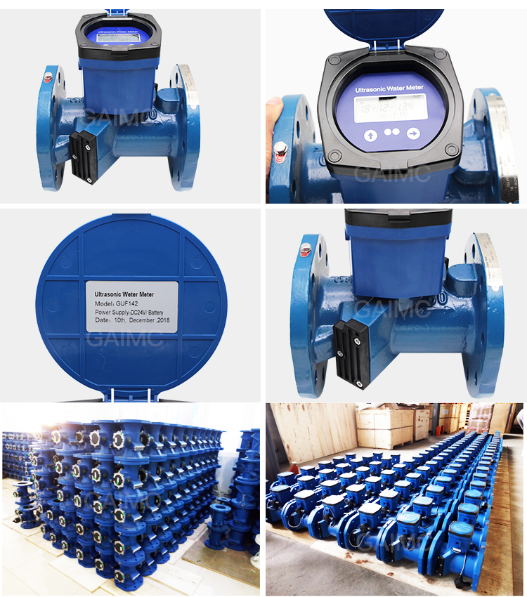 GUF142 고정확도 DN50-DN150 무쇠 관개 초음파 수량계