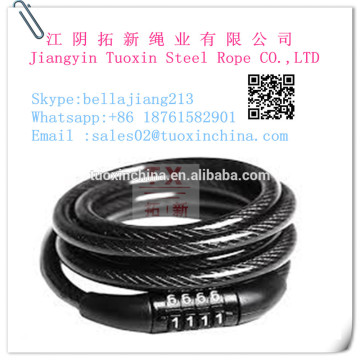 7x7 5mm pvc coated spring steel cable for password lock