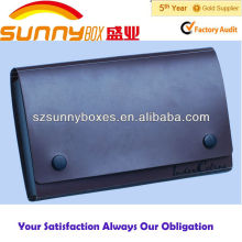 expanding plastic briefcase file folder with button