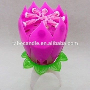 musical flower in the flower shape birthday candle