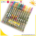 Stylos en gel colorés en sac en PVC