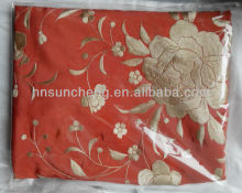 Red Spainish flamenco piano big shawl with silver silk threads -100% handmade Chinese silk embroidery-110cm