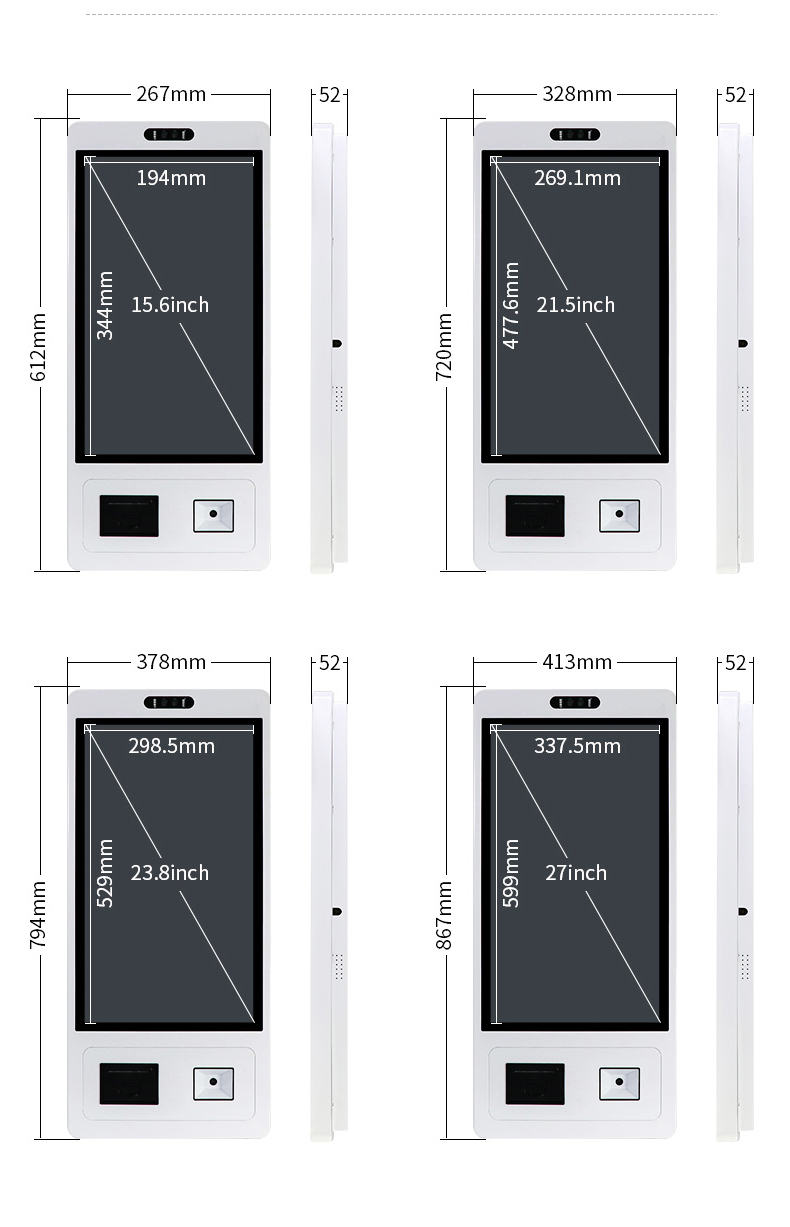 Wall mount touch screen monitor