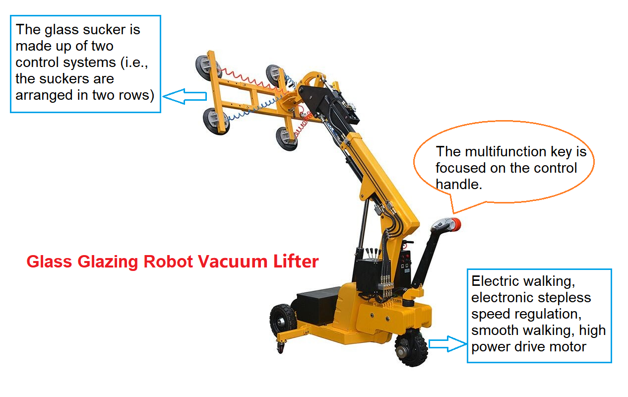 New Model Vacuum Lifter Glass Glazing Robot Manipulator