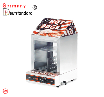 Commercial hot dog warmer and bread display