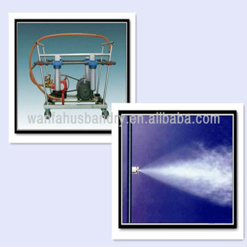 automatic spraying system for poultry farming equipment