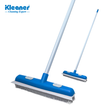 Kleaner 13" Long Handled Rubber Broom with Squeegee, Detailing Lint Brush and Pet Hair Remover