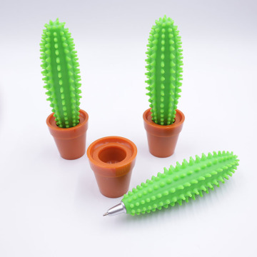 Creative Cactus-Shaped Soft Rubber Pen for Office & Learning