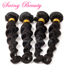 Real Natural Human Hair Weaving Weft Loose Wavy Style
