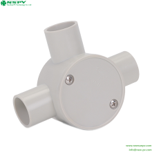 PVC CIRC/Junction box 3way entries 25mm