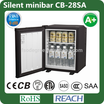 CB-28SA no noise thermoelectric minibar, no noise mini cooler, no noise mini fridge 12V
