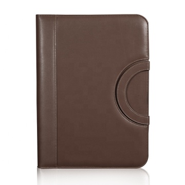 Classic Business Handle Portfolio with Calculator - Handmade A4 PU Leather File Folder