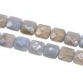 Natural Stone Faceted Square Loose Beads Gemstone Crystal Loose Beads for Diy Jewelry Making 20CM a String, Size 12x12x6MM