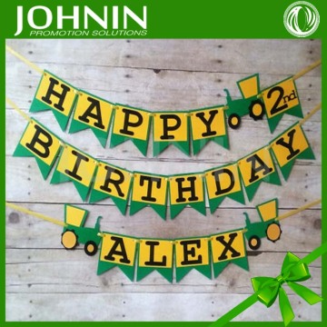 cheap promotion hot sell 68D polyester birthday flag lines new