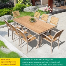 Outdoor supporting tables and chairs