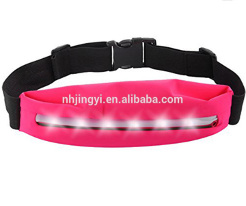 Waterproof running belt with 6leds warning light