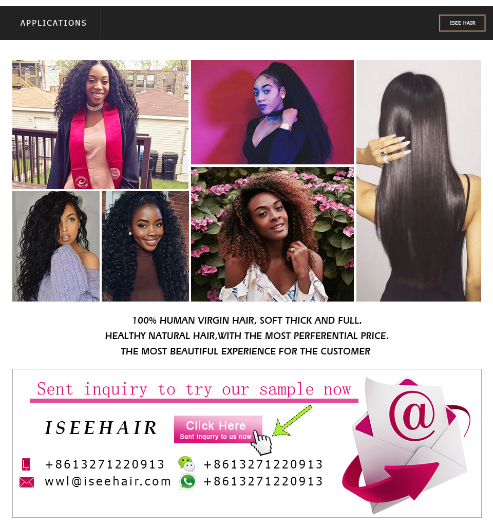 ISEE Brazilian Hair Vendors Wholesale 10A Top Virgin Jerry Curl Human Hair Weave Extensions Cut From Young Girls