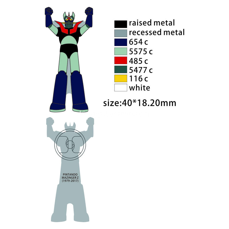 Metal Robot Lapel Pin